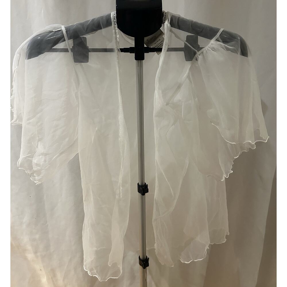 Intimo Amore Vintage Sheer White Topper Jacket Women's size S